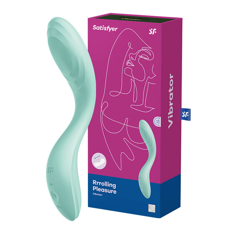 Satisfyer Rrrolling Pleasure 滾動球G點按摩棒-粉綠色