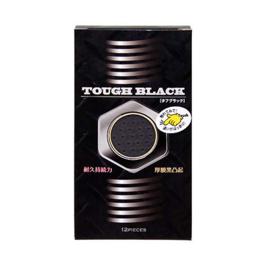 Japan Medical TOUGH BLACK 厚黑凸點安全套-12片裝