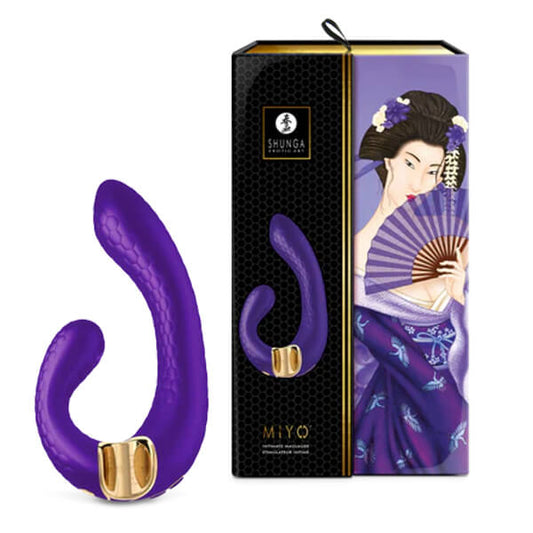 Shunga Miyo 雙重愉悅按摩器-紫色