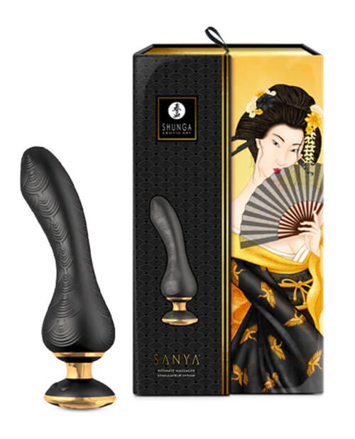 Shunga Sanya G點高潮完美按摩棒-黑色